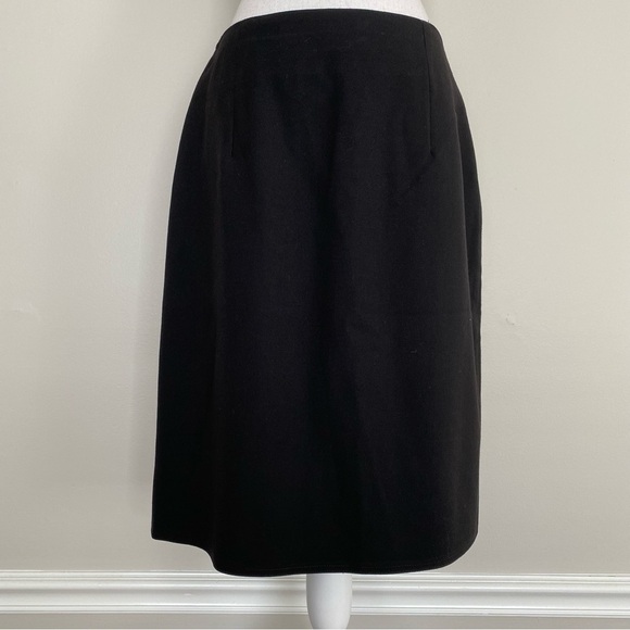 Black Wool Blend Skirt Vintage 1990’s Kiz Size 14 - Picture 2 of 10